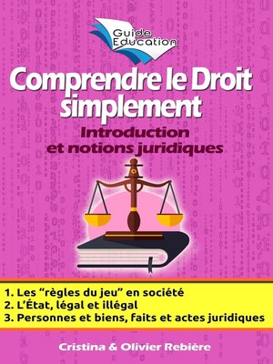 cover image of Comprendre le Droit simplement n°1
